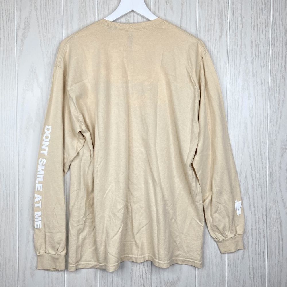 Billie Eilish Dont Smile At Me Long Sleeve Tee Tan Womens Size Large - Picture 2 of 6